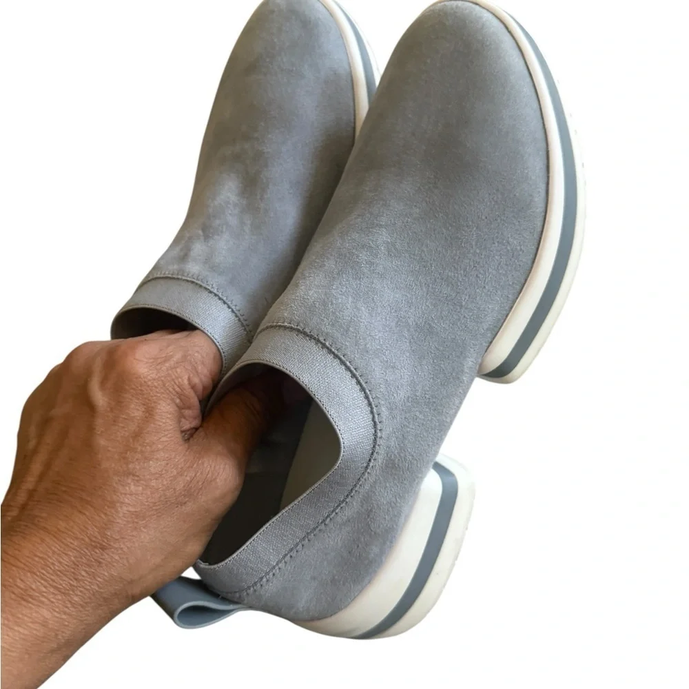 Stuart Weitzman Gray Loafers Slip-On Shoes